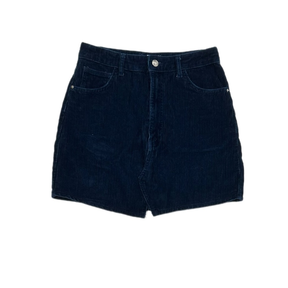 Navy blue corduroy skirt